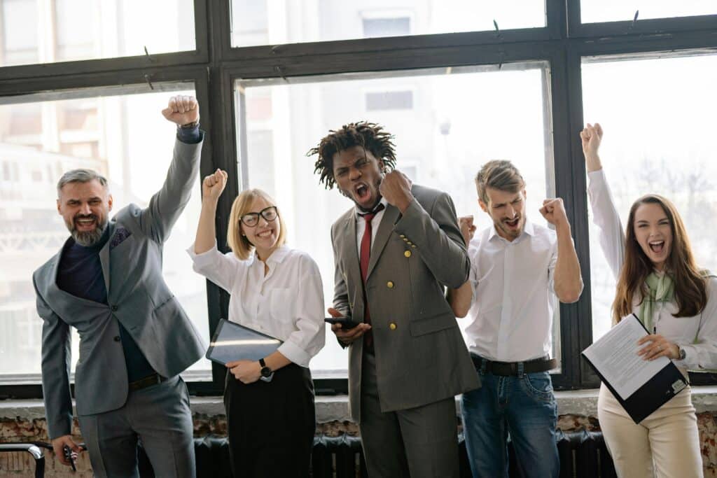 happy businessmen